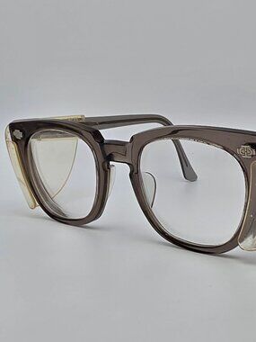 Titmus Z87 CS-72 Smoke Grey Horn Rim Safety Glasses Frame w/ Sideshields 48mm